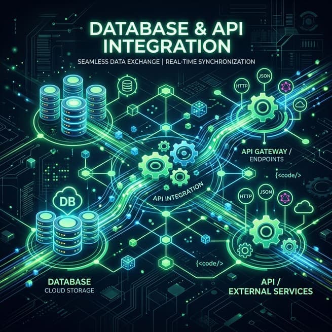 Database & API Integration Graphic